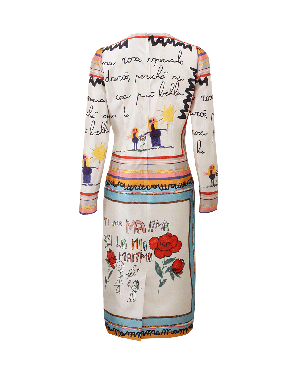 DOLCE & GABBANA-Childs Drawing Dress-WHITE