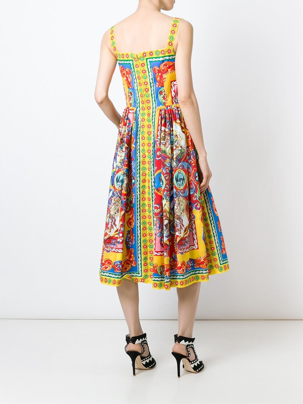 DOLCE & GABBANA-Printed Caretto Dress-