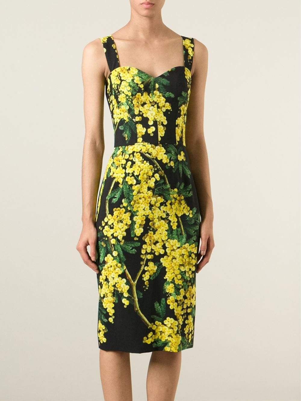 DOLCE & GABBANA-Mimosa Print Tank Dress-