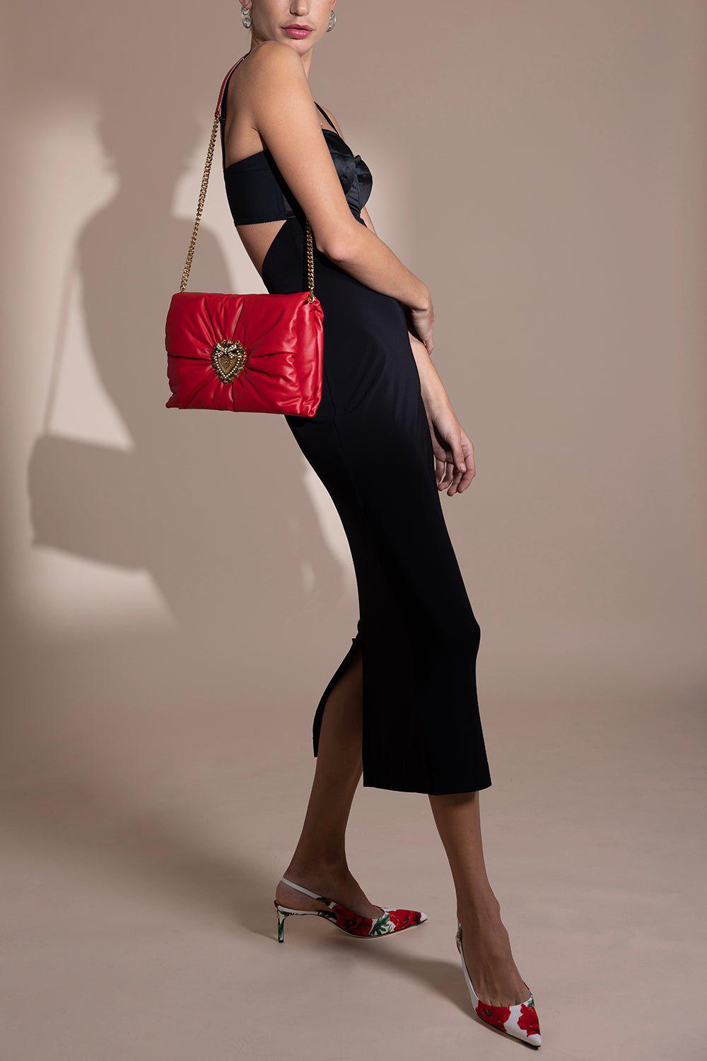 DOLCE & GABBANA-Organzine Midi Dress-