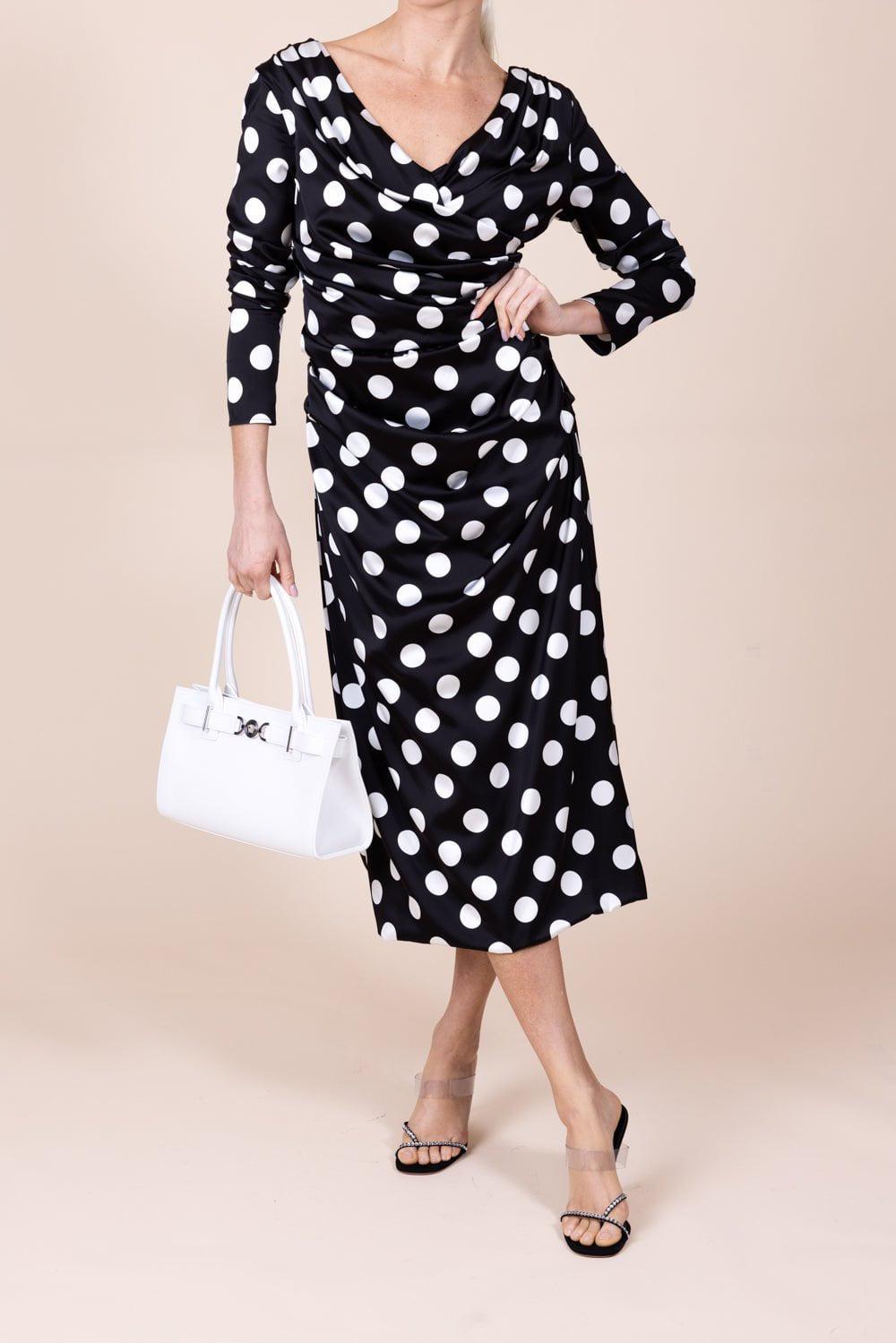 DOLCE & GABBANA-Corset Midi Dress-POLKADOT