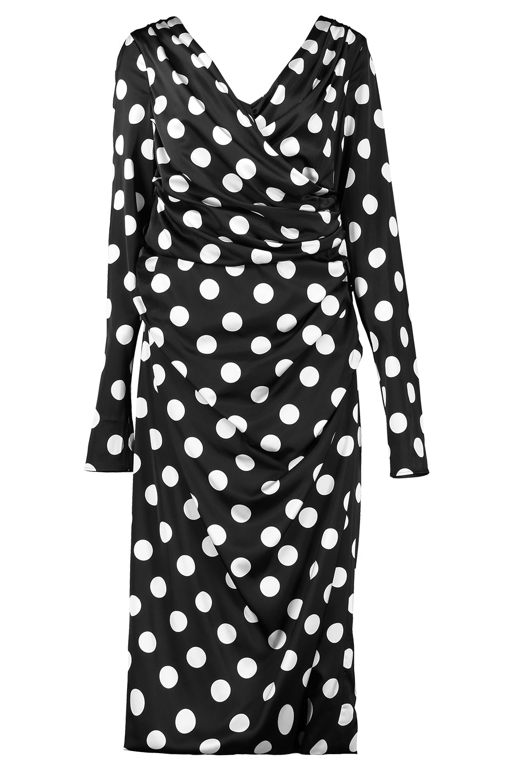 DOLCE & GABBANA-Corset Midi Dress-POLKADOT