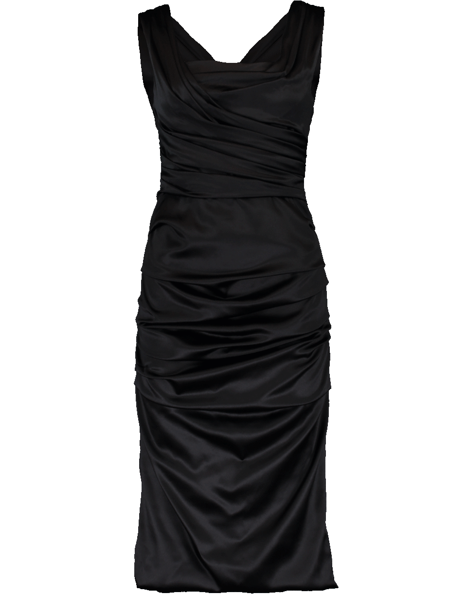 DOLCE & GABBANA-Shiny Satin Dress-