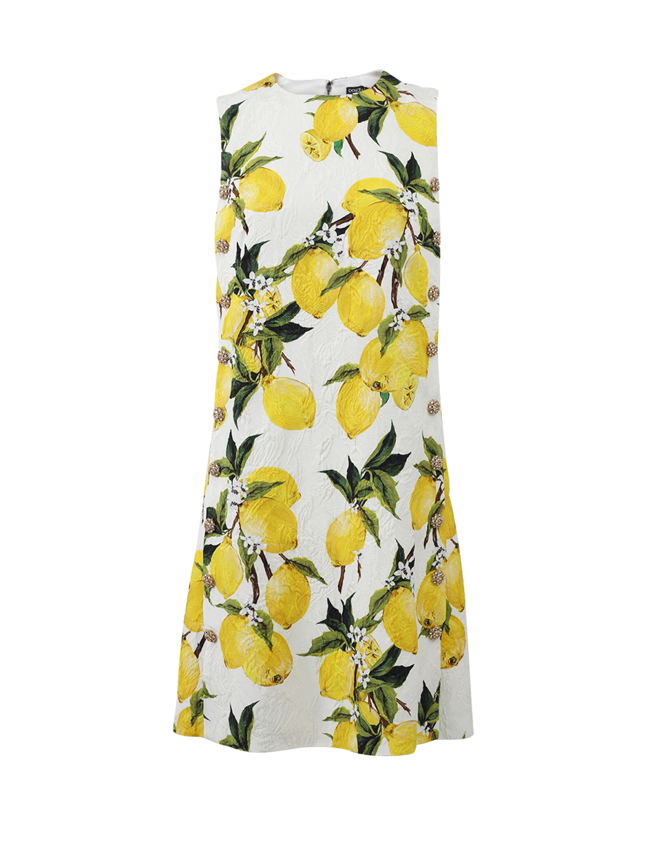 DOLCE & GABBANA-Lemon Brocade Shift-