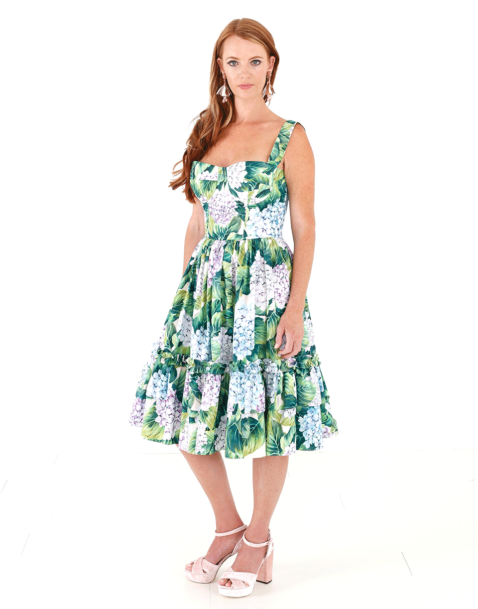 DOLCE & GABBANA-Bustier Poplin Dress-
