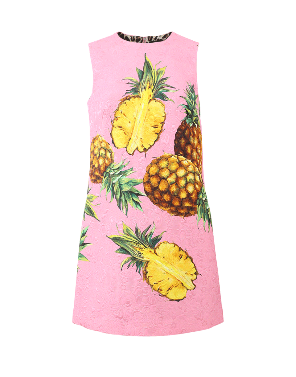 DOLCE & GABBANA-Brocade Pineapple Dress-