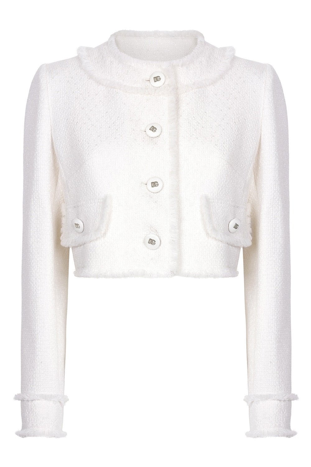 DOLCE & GABBANA-Cropped Button Up Jacket-