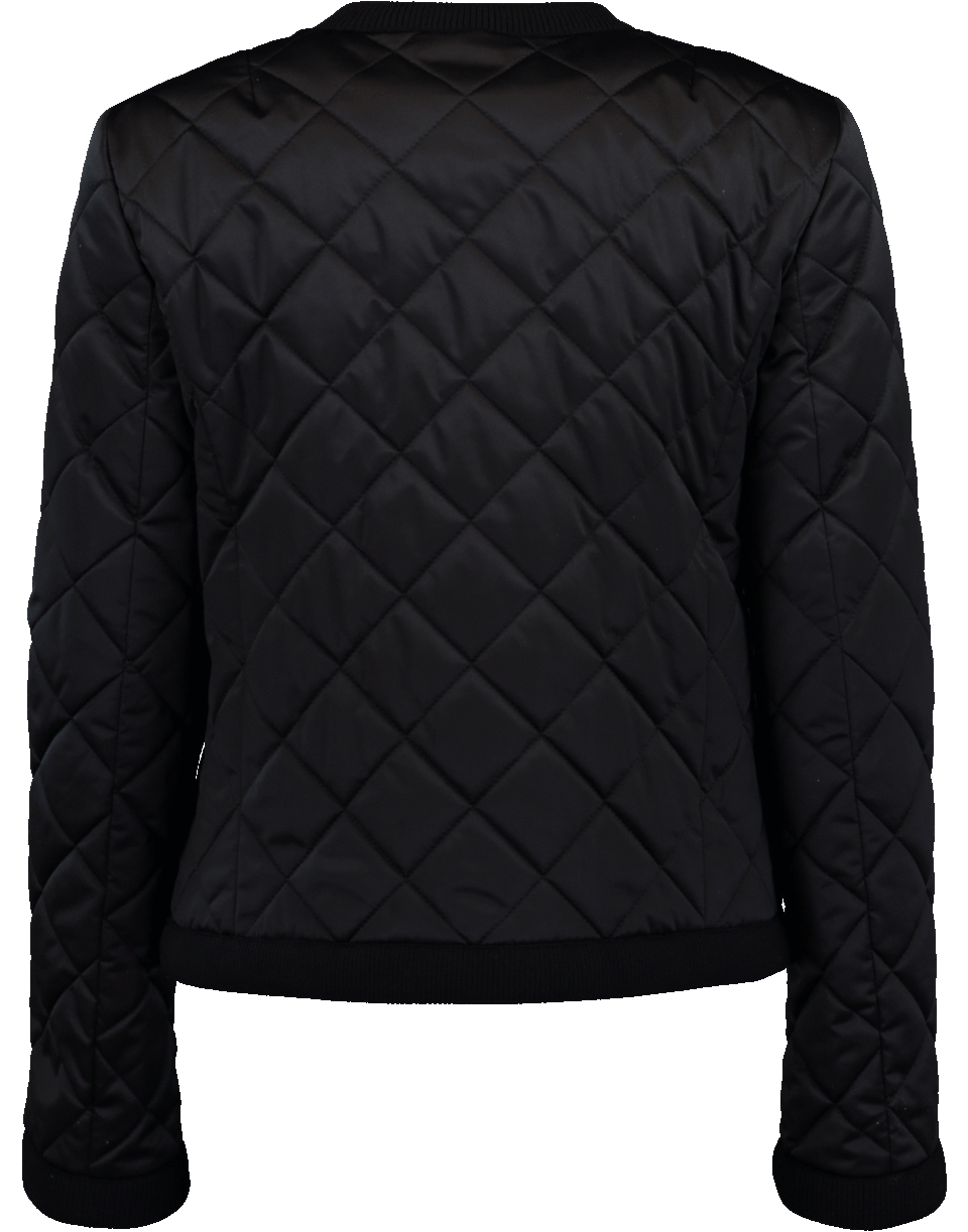 DOLCE & GABBANA-Quilted Satin Cropped Jacket-