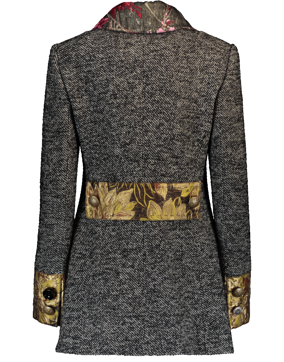 DOLCE & GABBANA-Tweed Jacket-BLCK/GREY