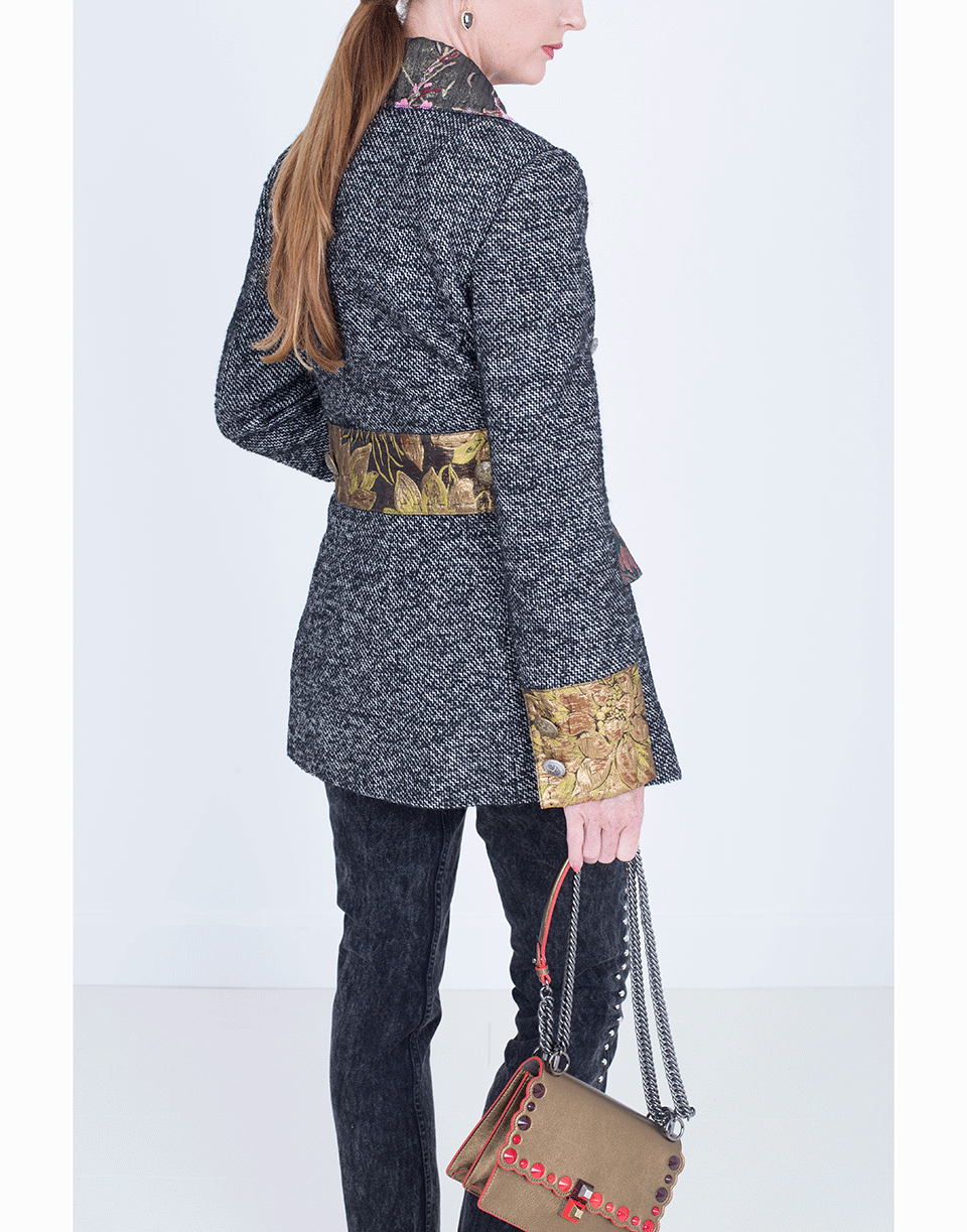 DOLCE & GABBANA-Tweed Jacket-BLCK/GREY