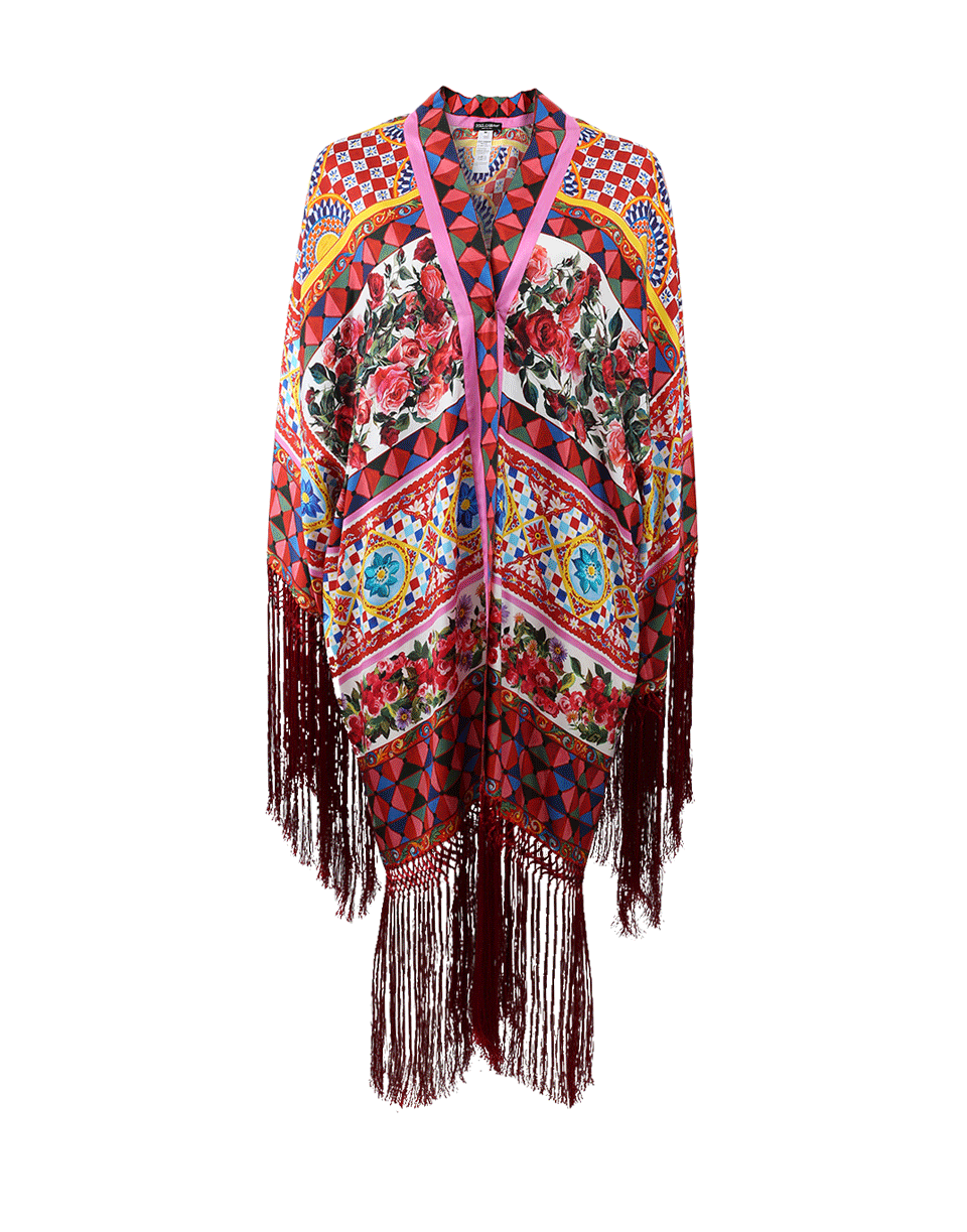 DOLCE & GABBANA-Silk Twill Mamba Kimono-
