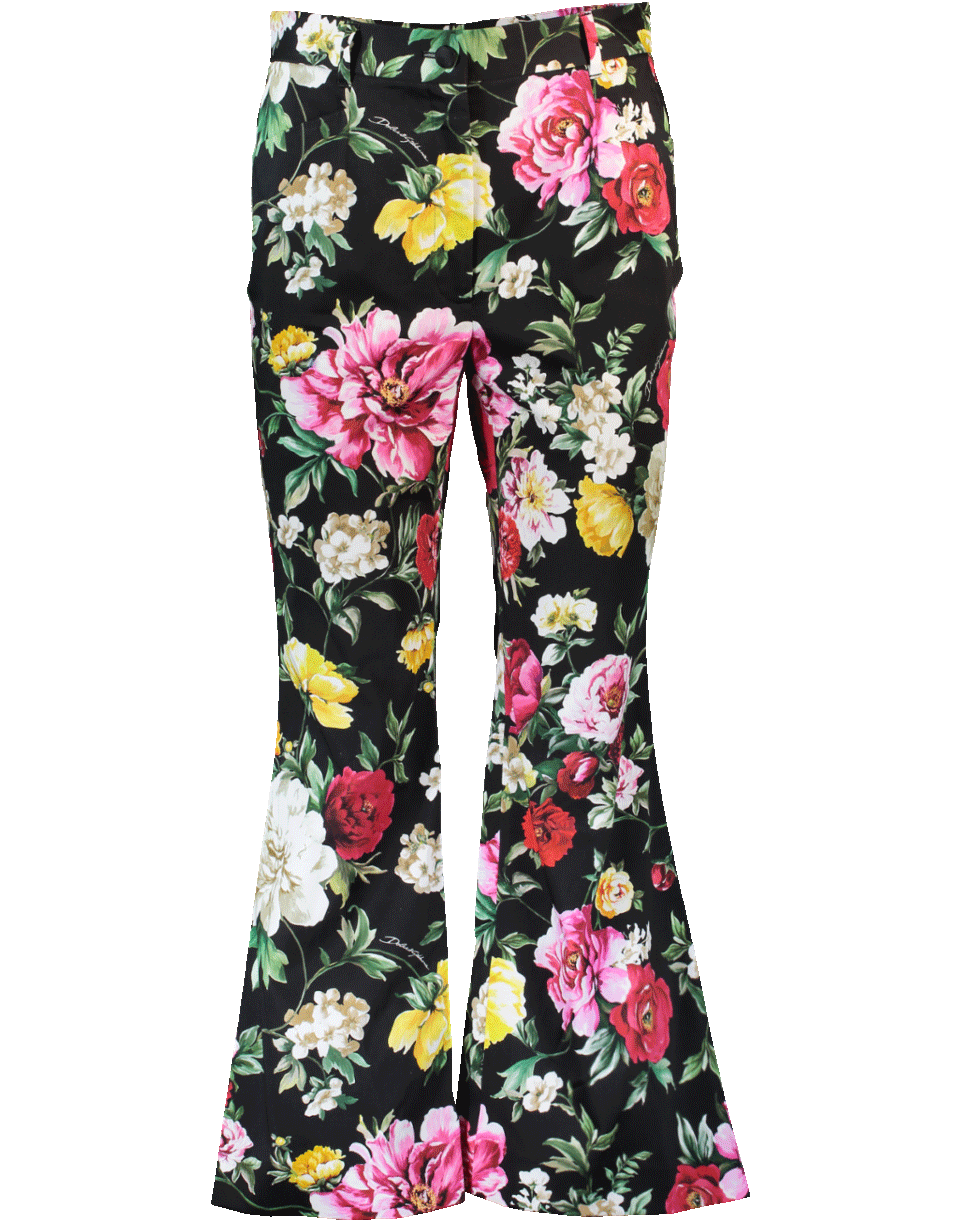 DOLCE & GABBANA-Cropped Floral Pant-
