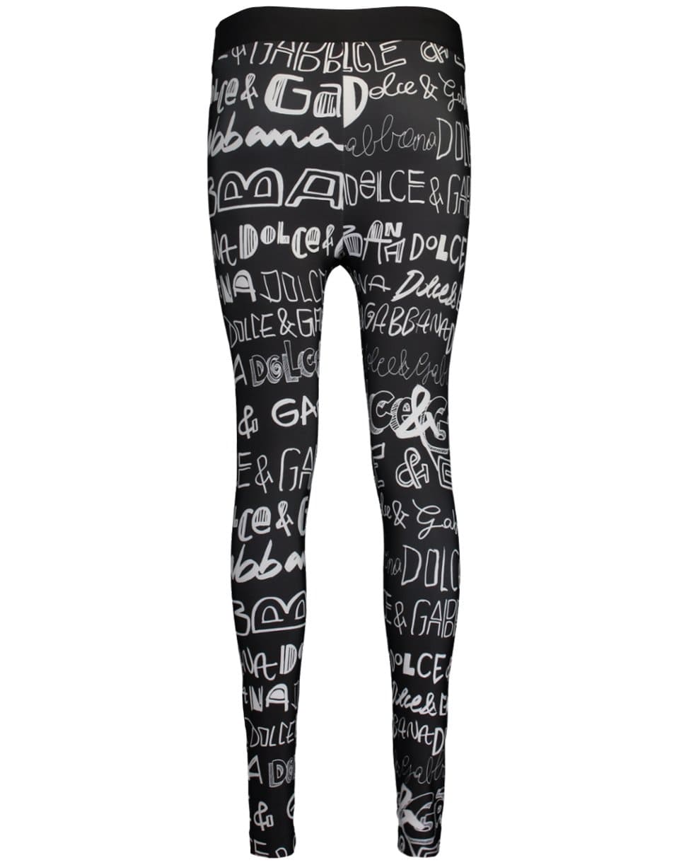 DOLCE & GABBANA-Graffiti Print Legging-