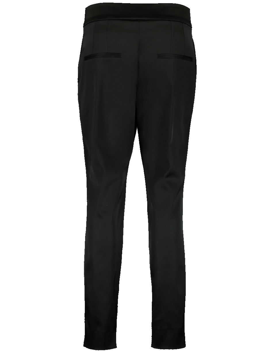 DOLCE & GABBANA-High Waist Stretch Satin Pant-