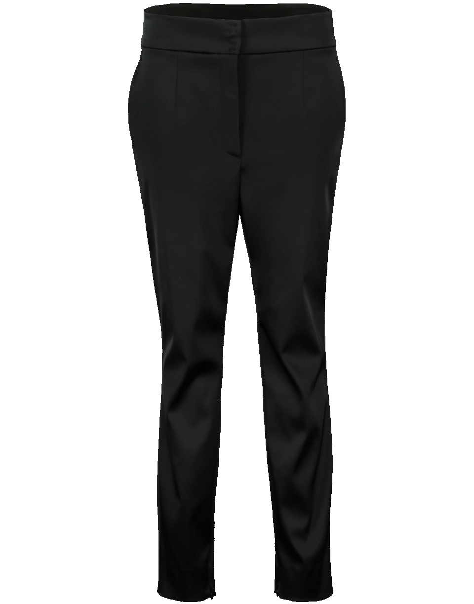 DOLCE & GABBANA-High Waist Stretch Satin Pant-