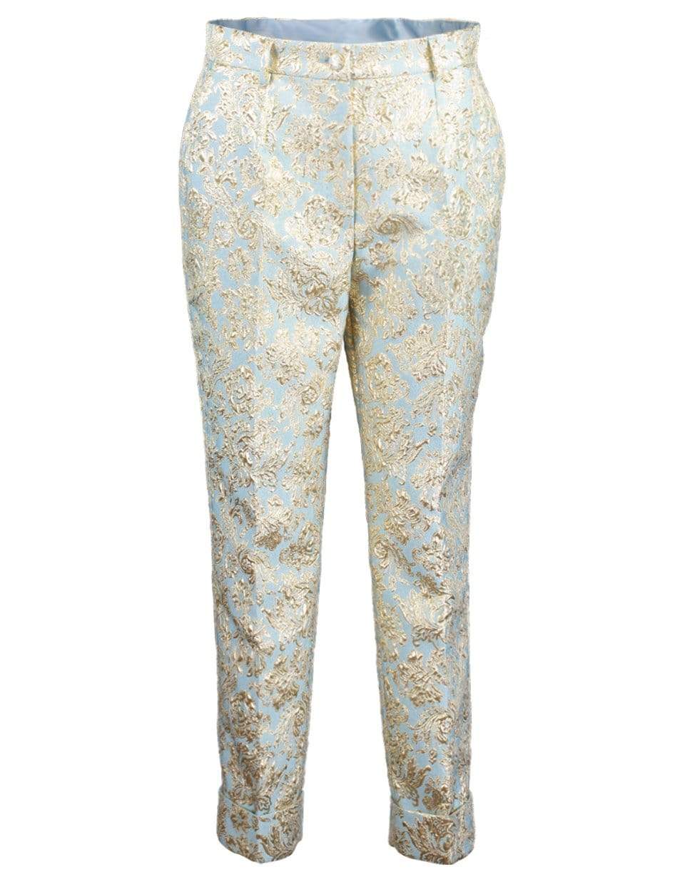DOLCE & GABBANA-Jacquard Flat Front Pant-