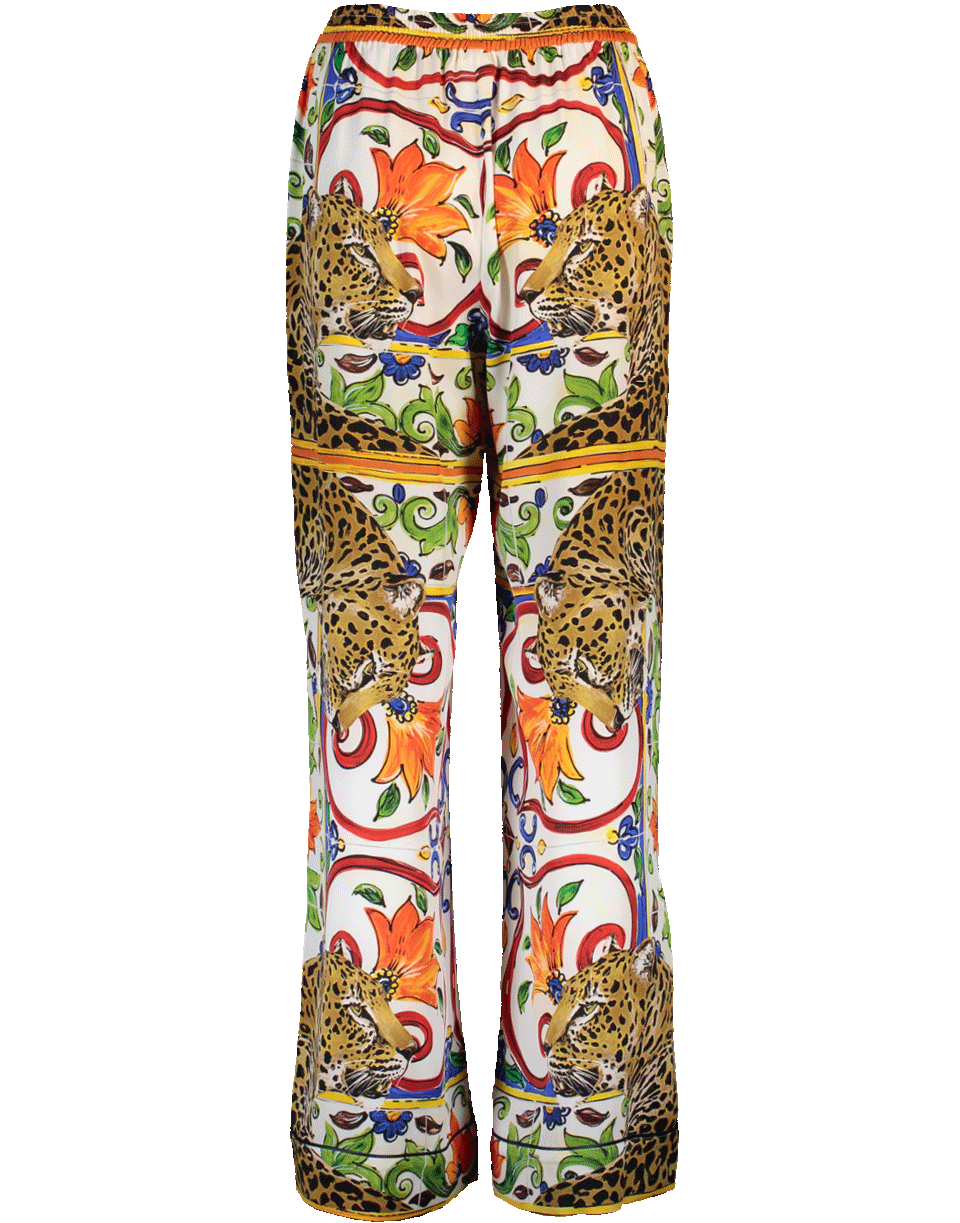 DOLCE & GABBANA-Silk Palazzo Pant-