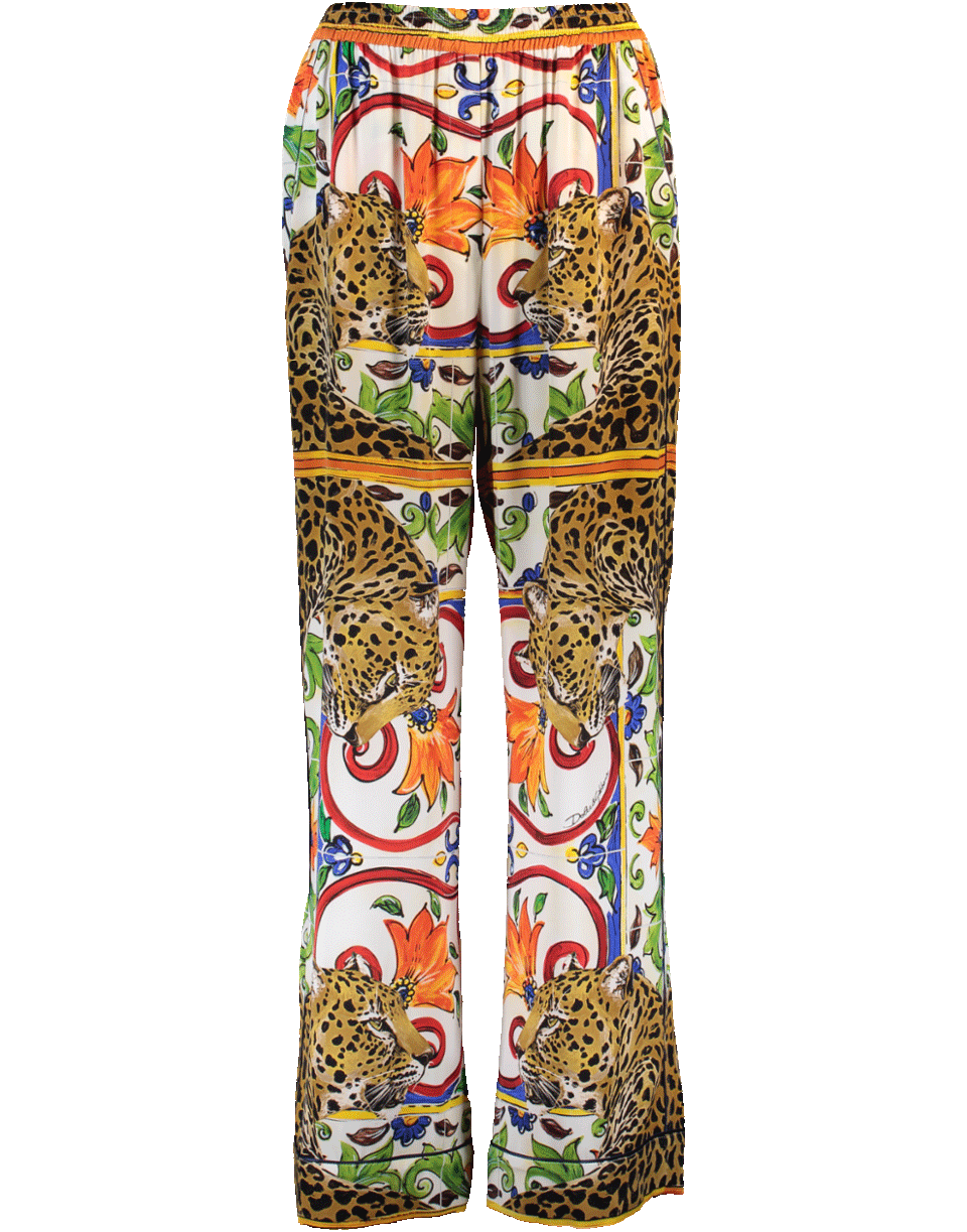 DOLCE & GABBANA-Silk Palazzo Pant-