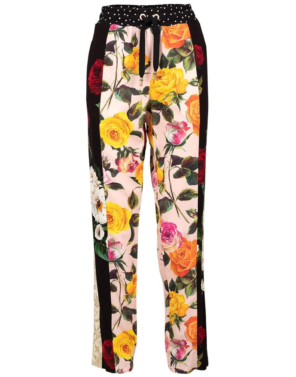 DOLCE & GABBANA-Floral Patchwork Jogger Track Pants-