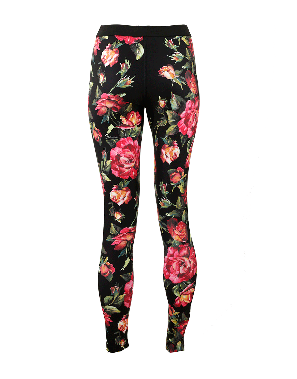 DOLCE & GABBANA-Pink Floral Legging-