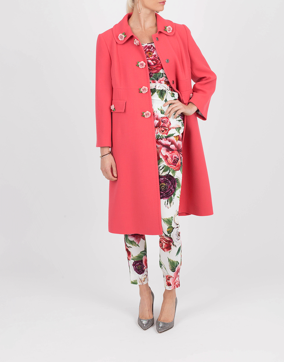 DOLCE & GABBANA-Wool Crepe Coat-