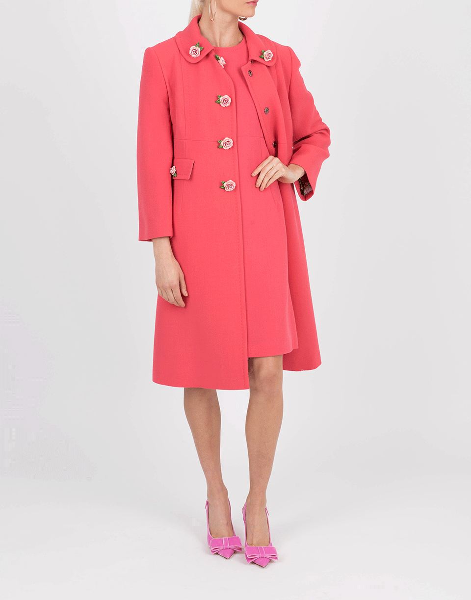 DOLCE & GABBANA-Wool Crepe Coat-