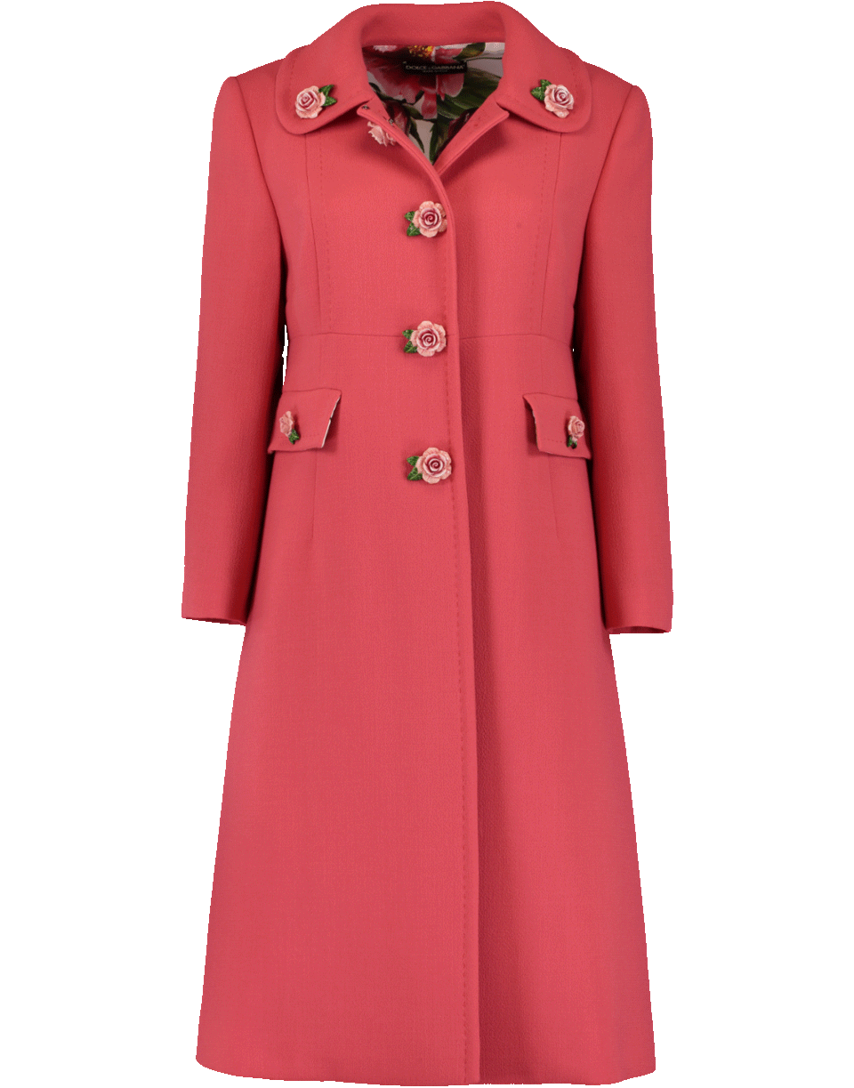 DOLCE & GABBANA-Wool Crepe Coat-