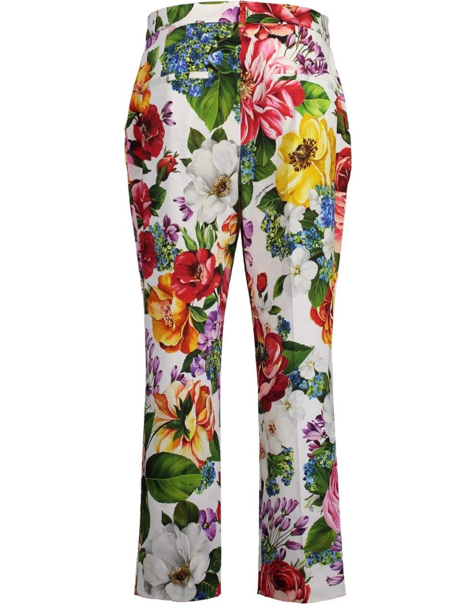 DOLCE & GABBANA-Stretch Floral Print Trouser-