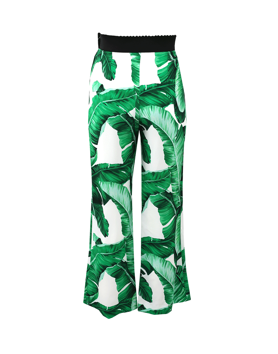 DOLCE & GABBANA-Leaf Print Cropped Pant-