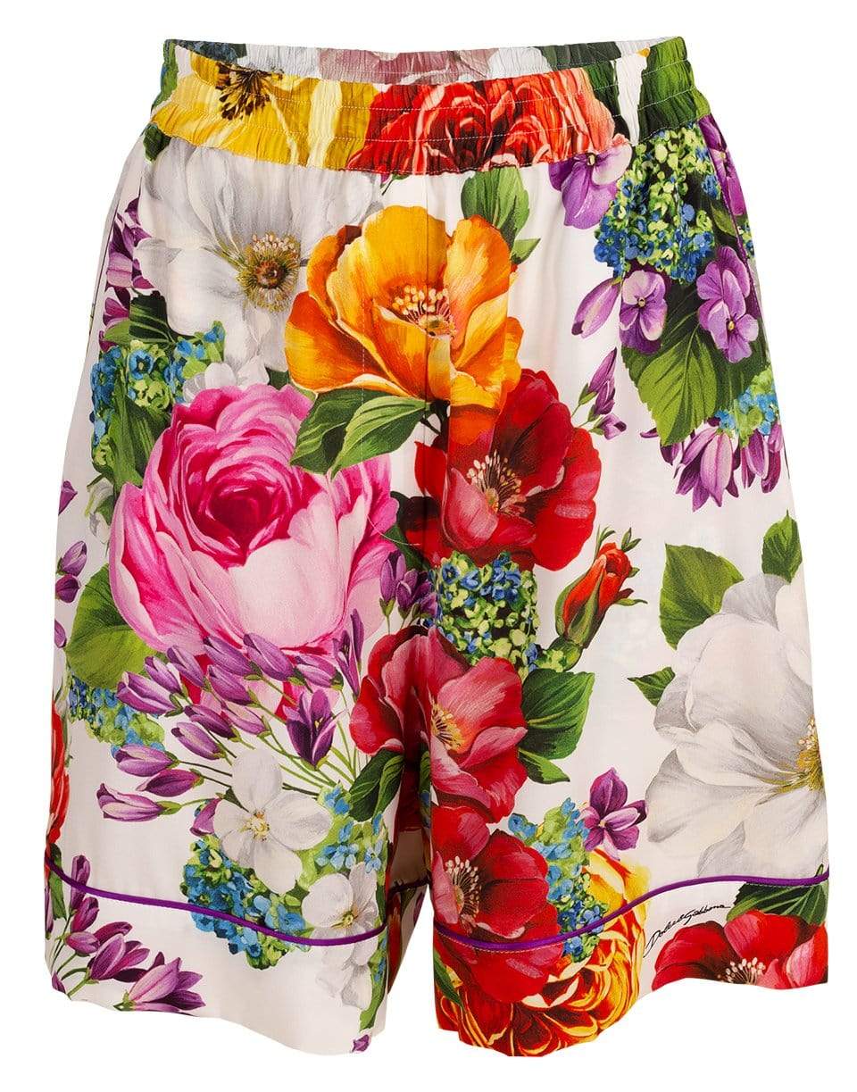 DOLCE & GABBANA-Pull On Floral Print Short-