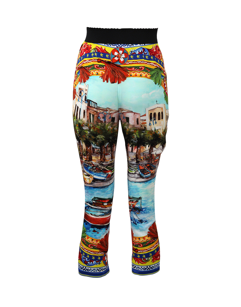 DOLCE & GABBANA-Stretch Italian Print Legging-