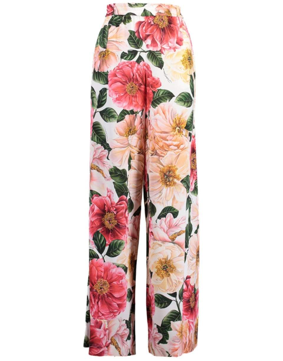 DOLCE & GABBANA-Floral Print Palazzo Pant-