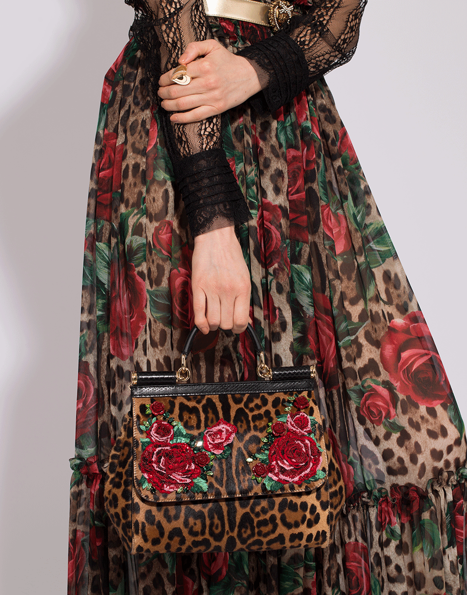 DOLCE & GABBANA-Leopard Print Pull On Pant-ROSE