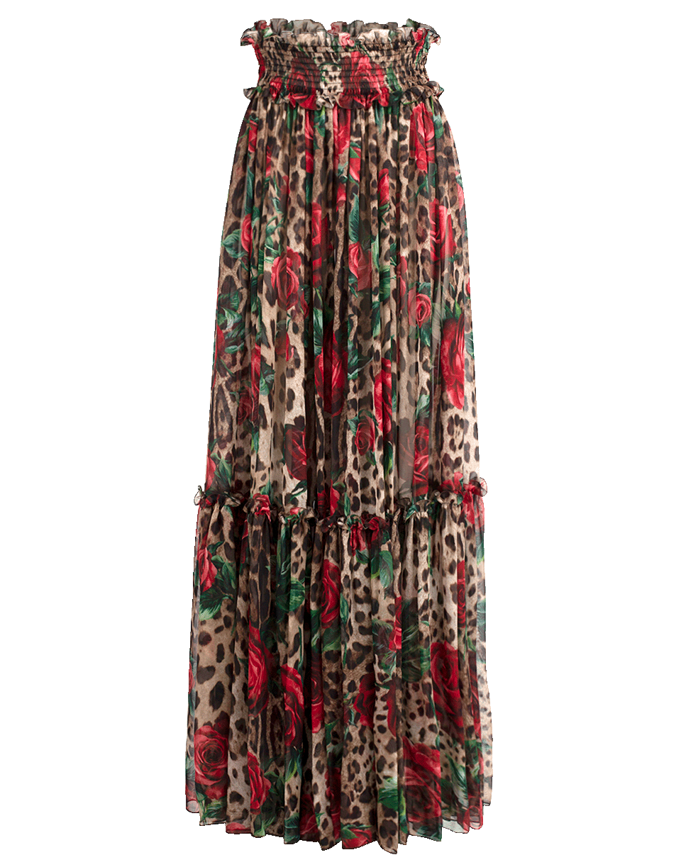 DOLCE & GABBANA-Leopard Print Pull On Pant-ROSE