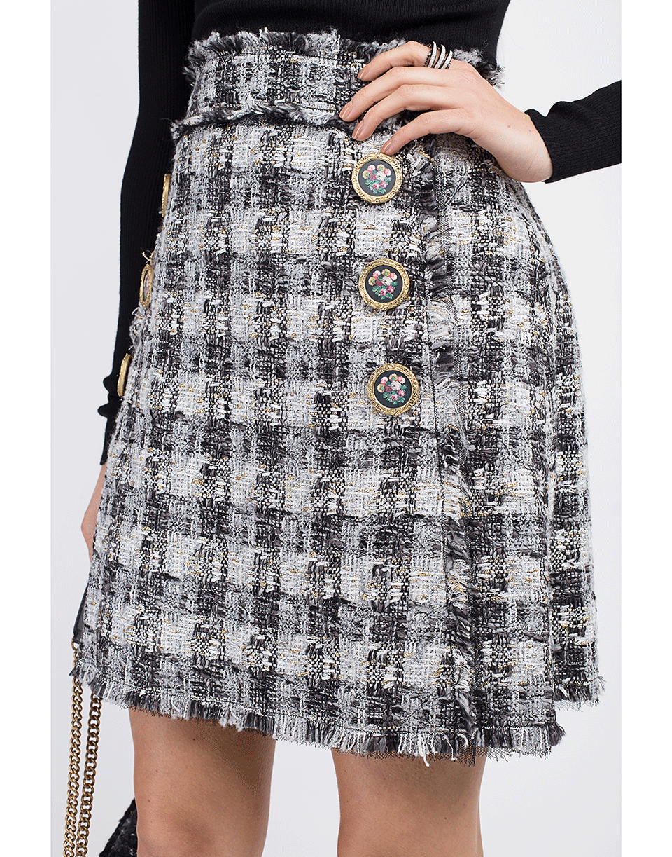 DOLCE & GABBANA-Check Tartan Tween Skirt-