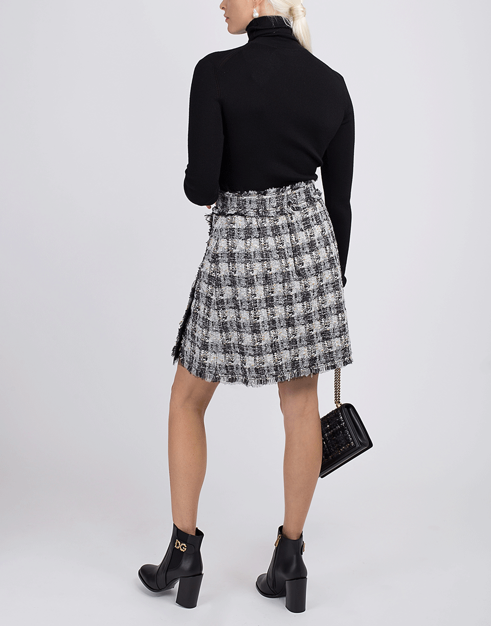 DOLCE & GABBANA-Check Tartan Tween Skirt-