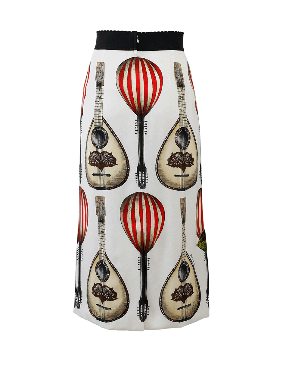 DOLCE & GABBANA-Mandolini Print Skirt-MANDOLIN