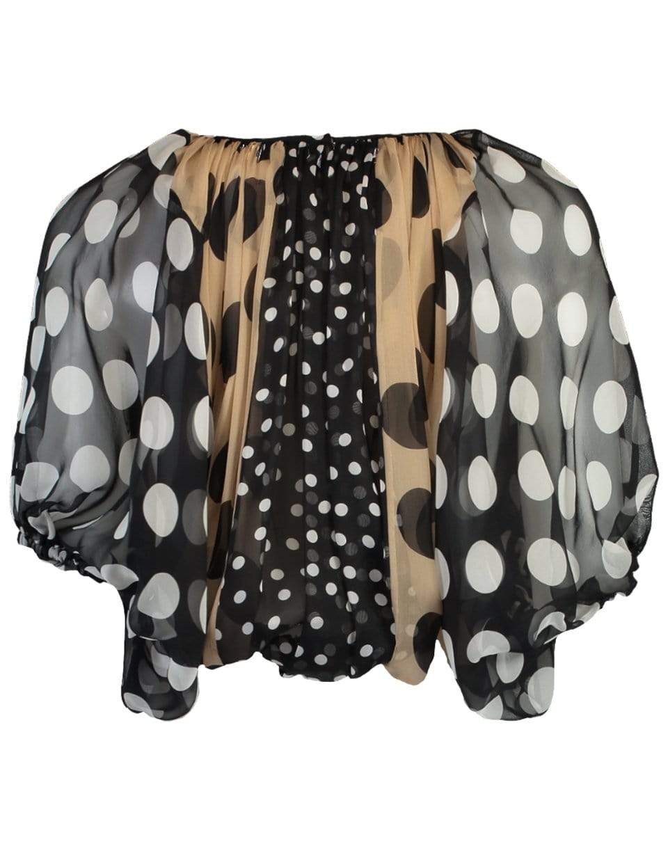 DOLCE & GABBANA-Polka Dot Chiffon Blouse-