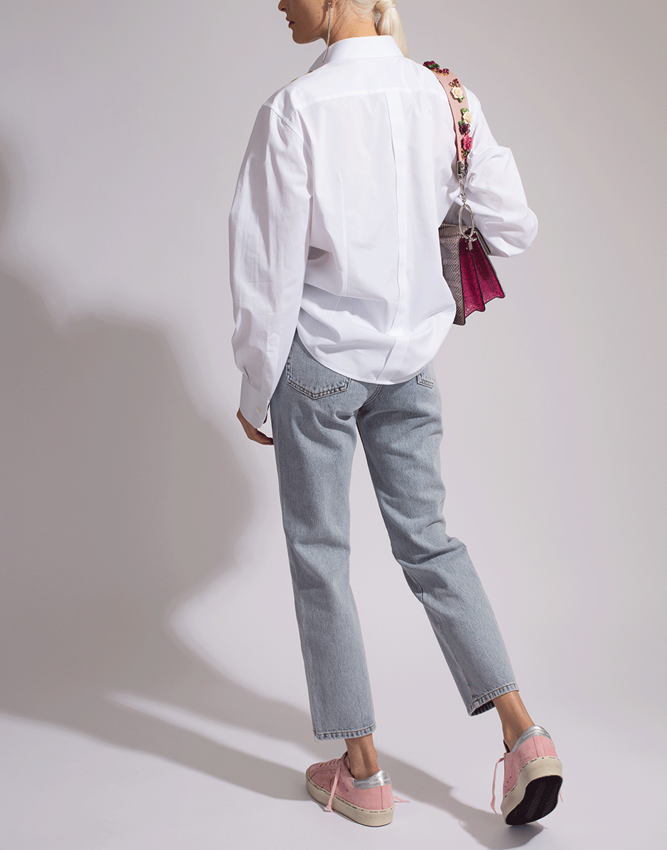 DOLCE & GABBANA-Rose Embroidered Shoulder Blouse-