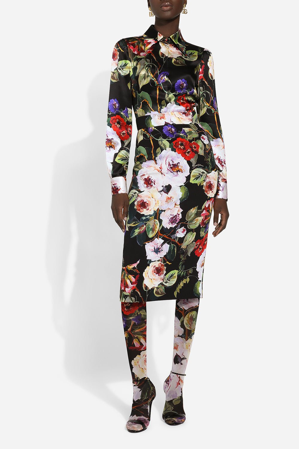 DOLCE & GABBANA-Long Sleeve Button Up Blouse-