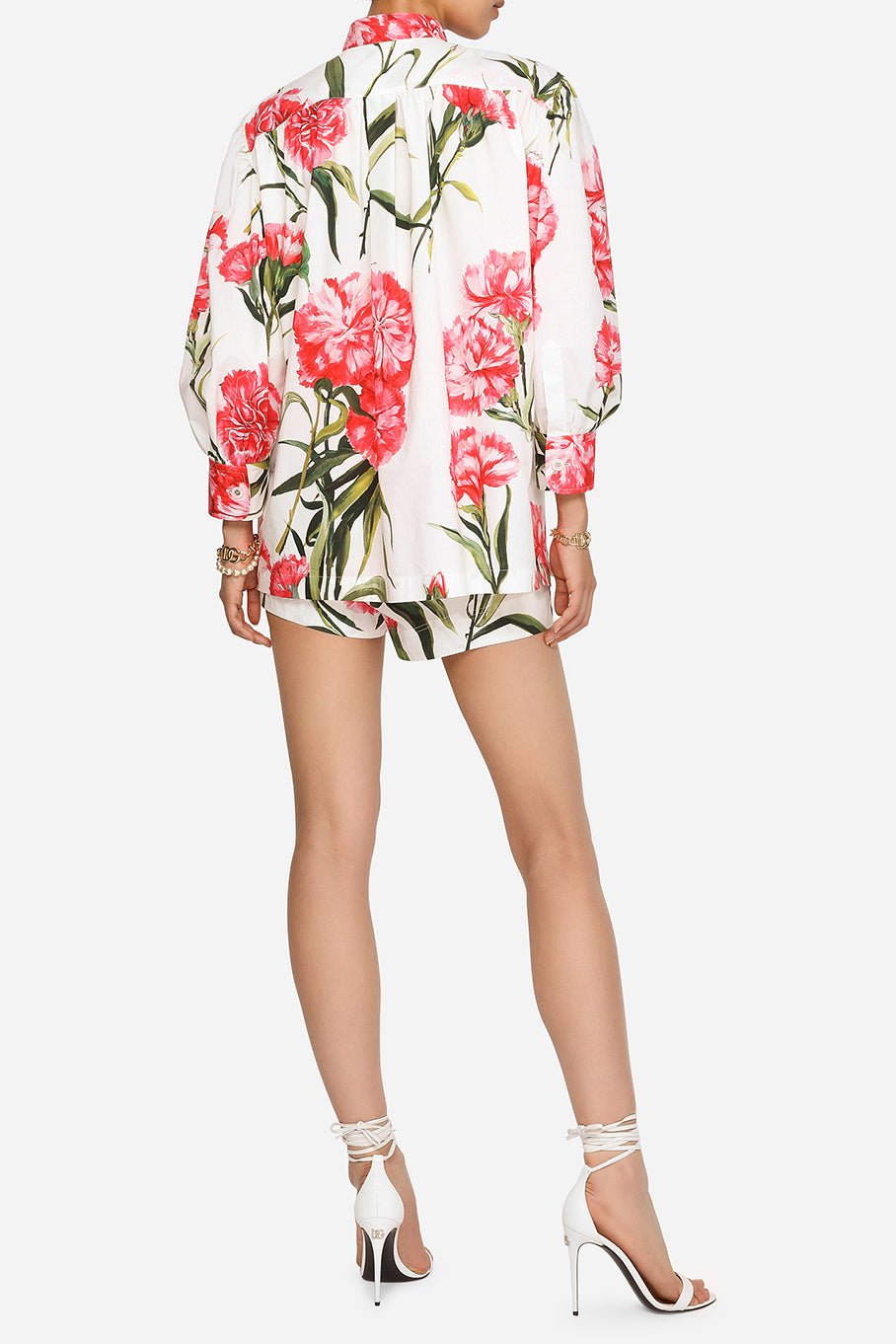 DOLCE & GABBANA-Korean Collar Poplin Shirt-