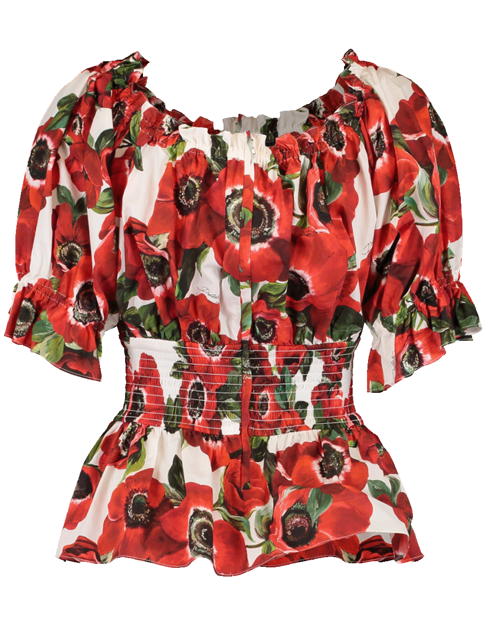 DOLCE & GABBANA-Anemone Poplin Top-