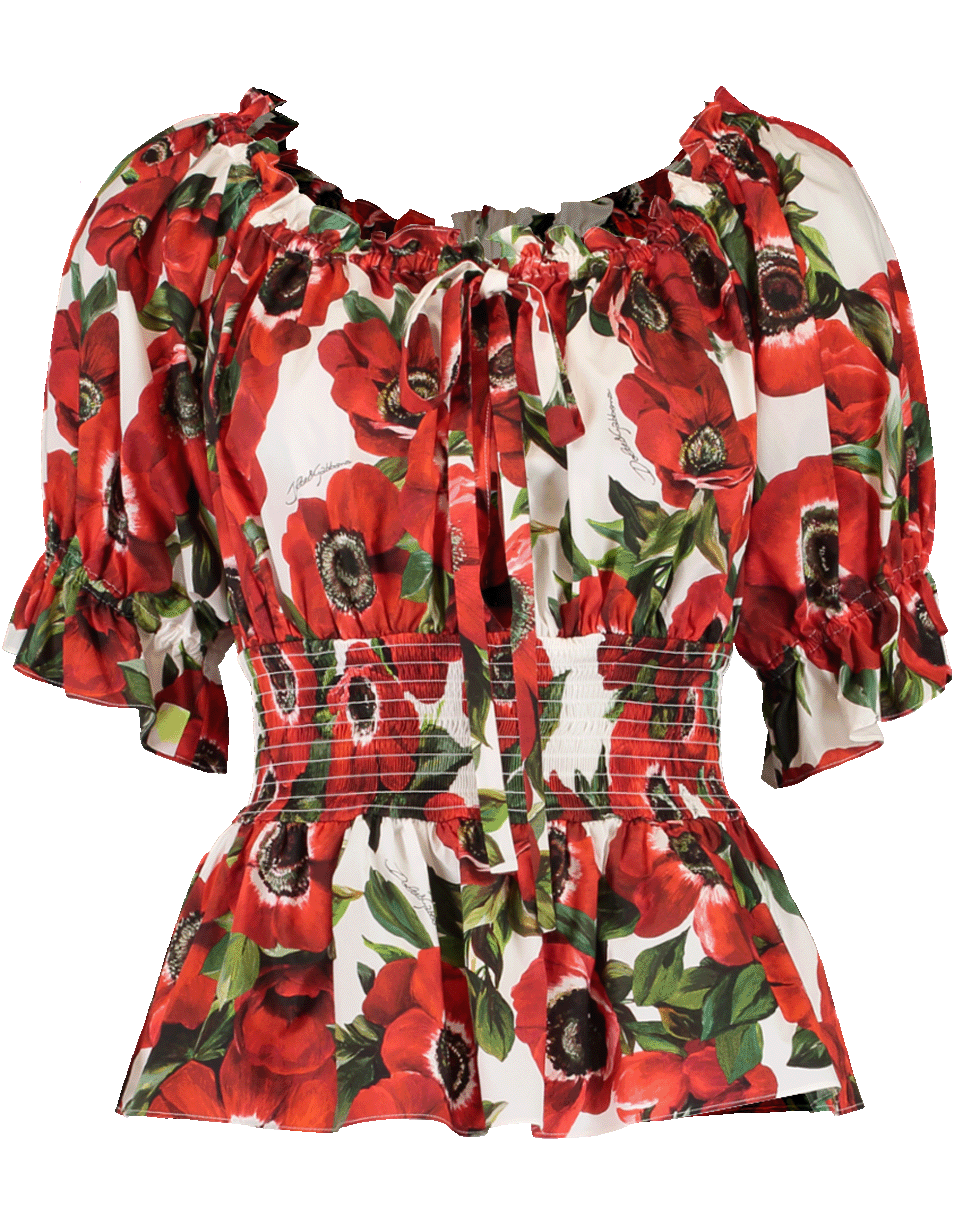 DOLCE & GABBANA-Anemone Poplin Top-