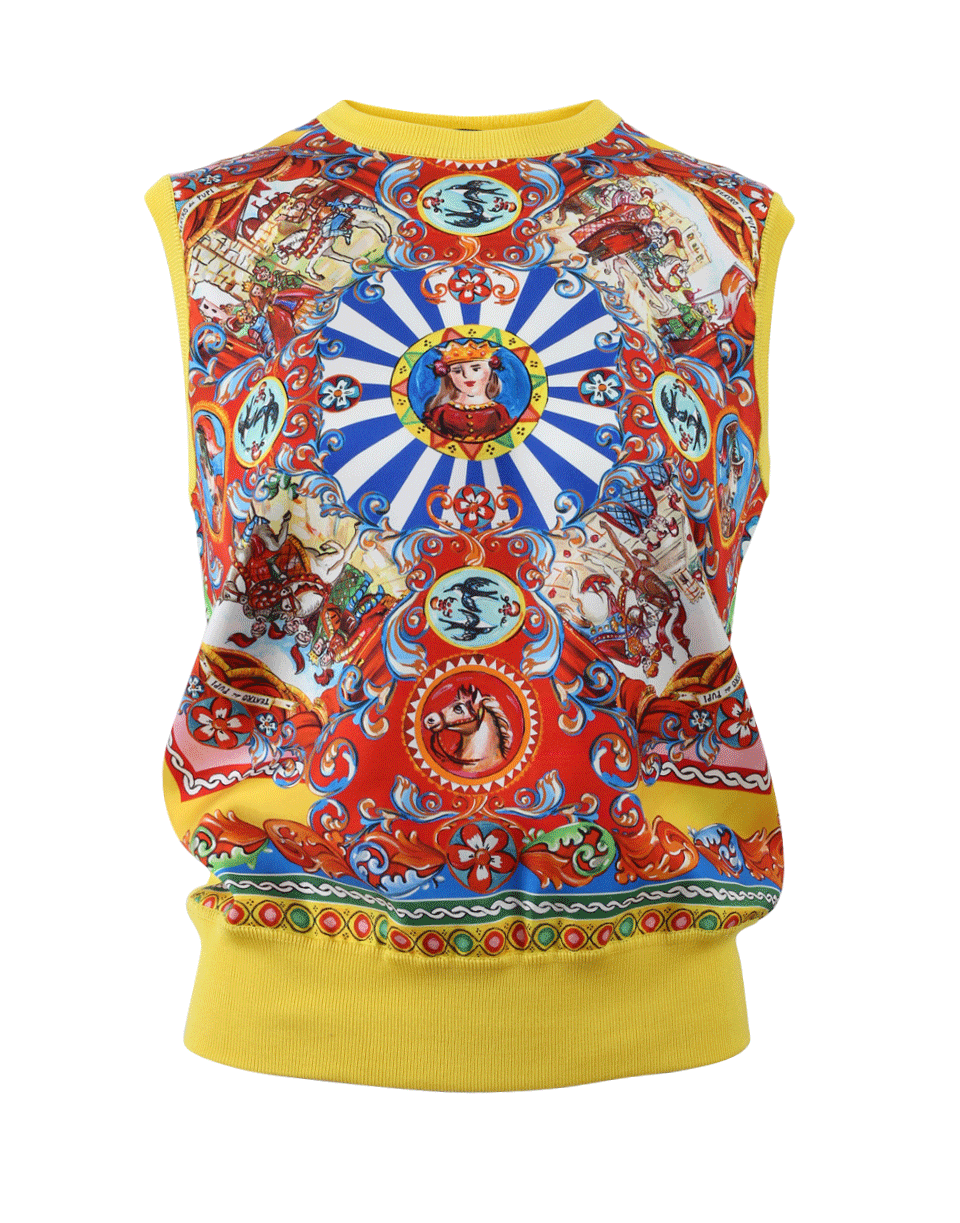 DOLCE & GABBANA-Caretto Silk Shell-