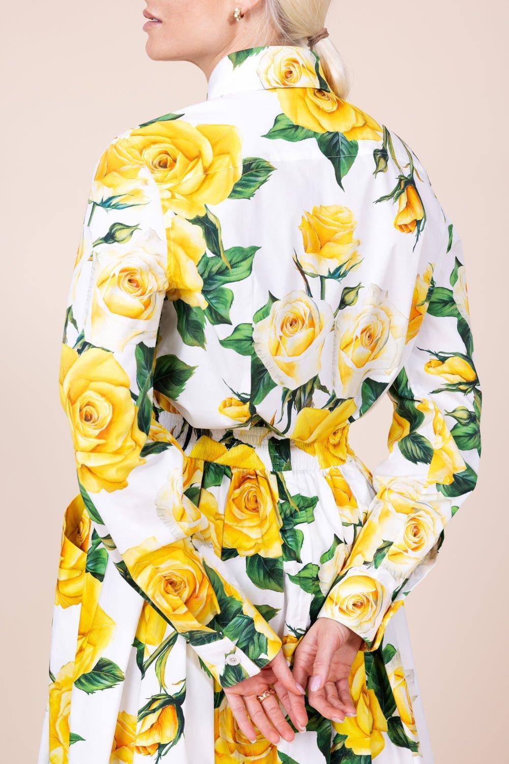 DOLCE & GABBANA-Long Sleeve Floral Shirt-