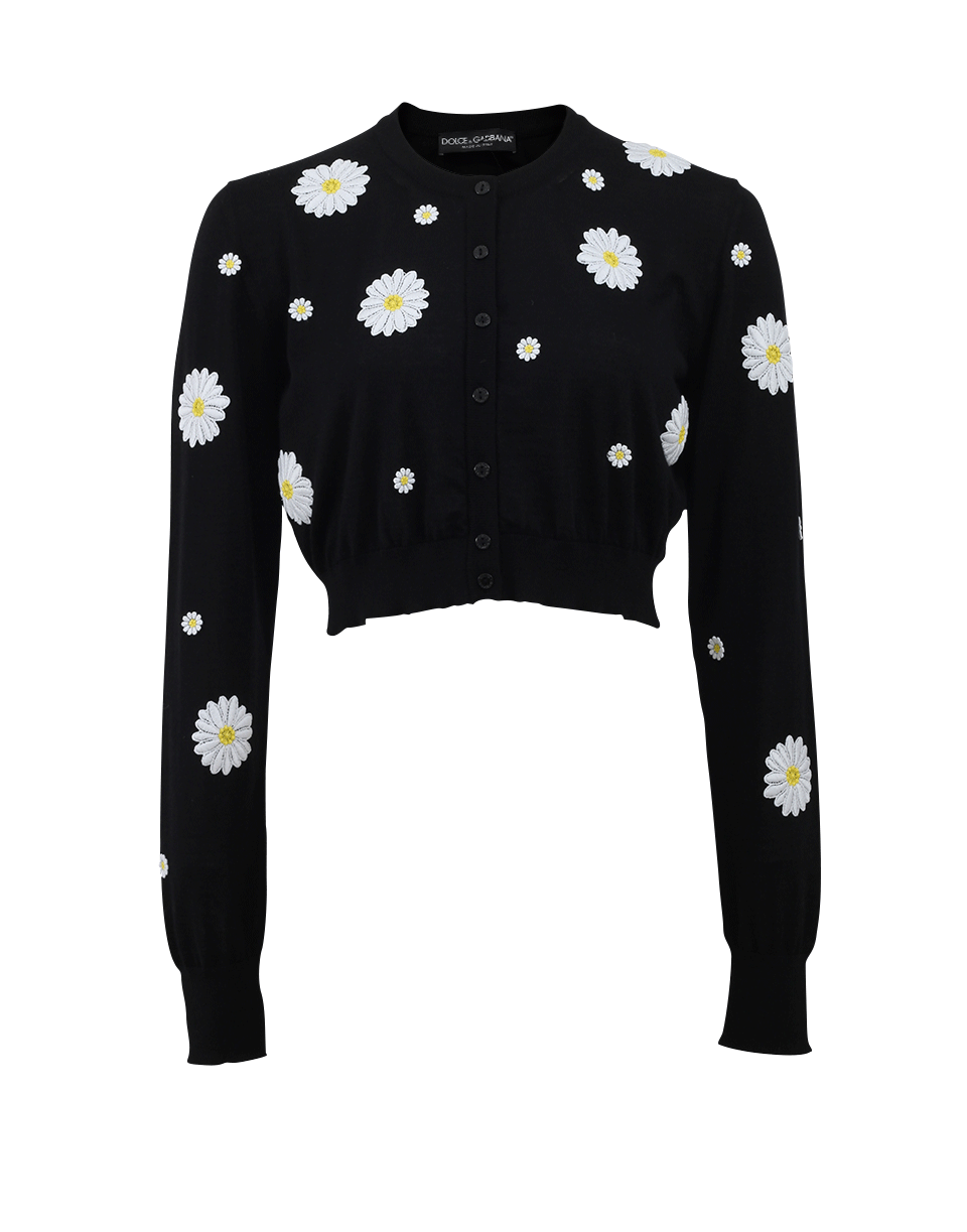 DOLCE & GABBANA-Daisy Cropped Cardigan-