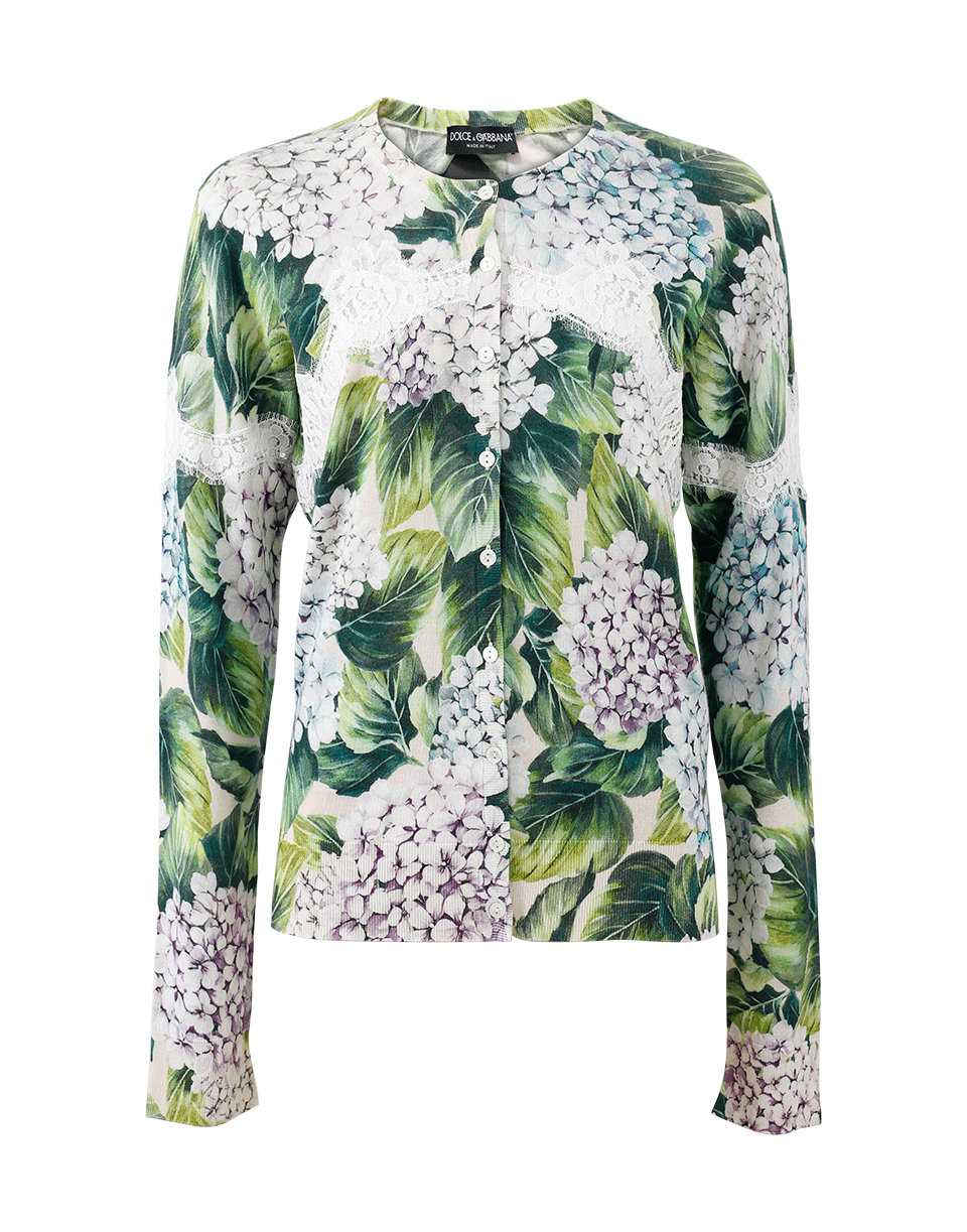 DOLCE & GABBANA-Hydrangea Lace Cardigan-