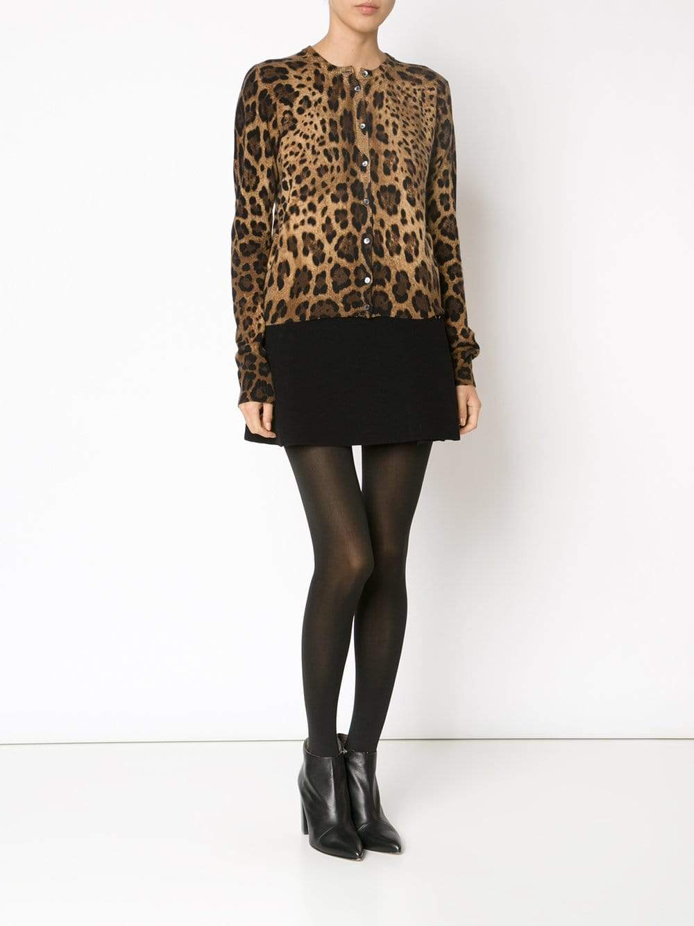 DOLCE & GABBANA-Leopard Cardigan-
