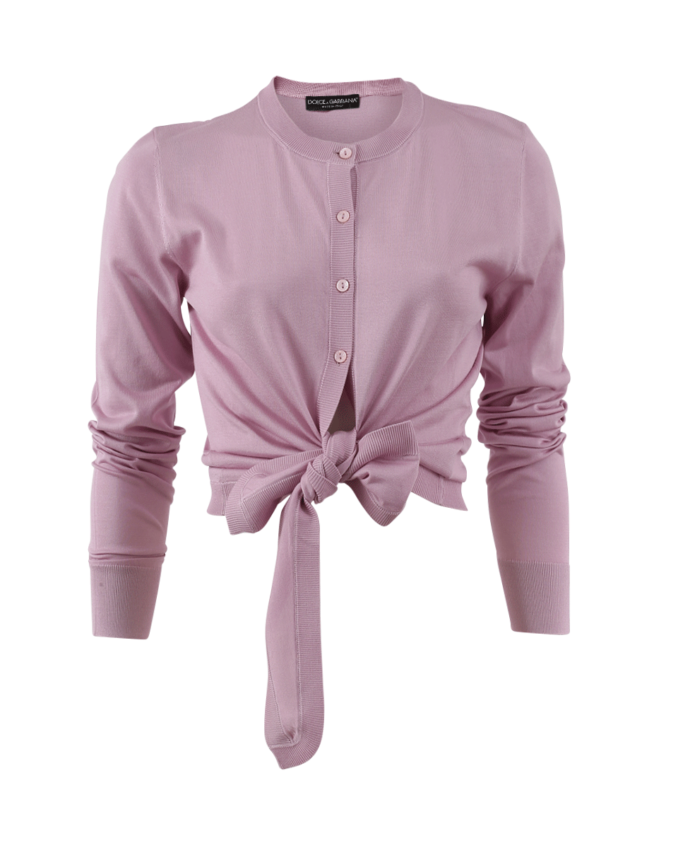 DOLCE & GABBANA-Tie Front Cardigan-