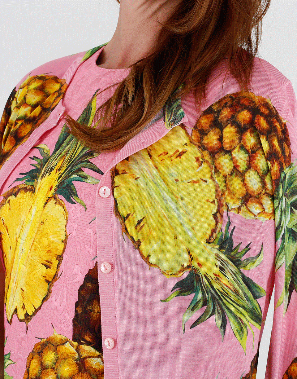 DOLCE & GABBANA-Pineapple Cardigan-